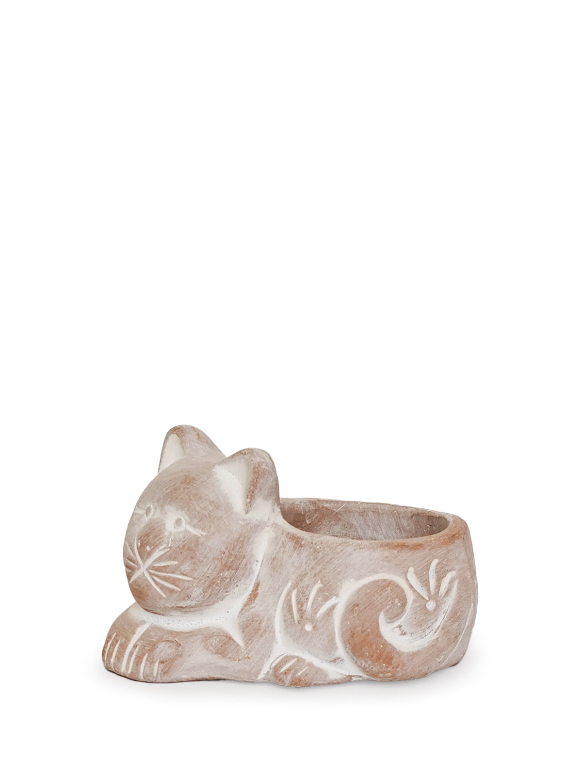 Terracotta Tea Light Candle Holder - Cat-3